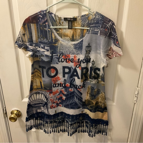 Style & Co. Tops - Style & Co. Paris Graphic Women's Top - Multicolor